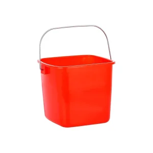 5700ml Red Large Plastic Bucket 6 QUART Plastic Portable Square Cleaning Sanitizer Kitchen Plastic Bucket
