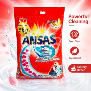 5Kg Eco Friendly Floral Scented High Quality Concentrated Laundry Powder Detergent Stains Remover Detergent En Poudre