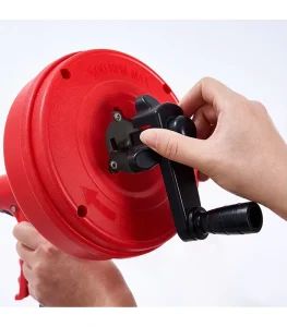 5m Drain Snake Auger Hair Clog Remover with Drill Attachment for Shower Sink Toilet and Sewer