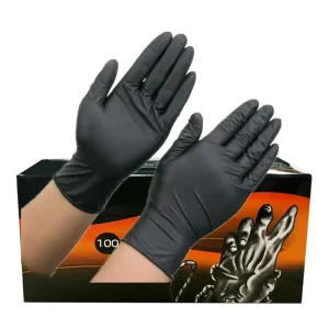 5mil 6mil Black Disposable Full-textured Nitrile Gloves for Industrial Mechanical Work