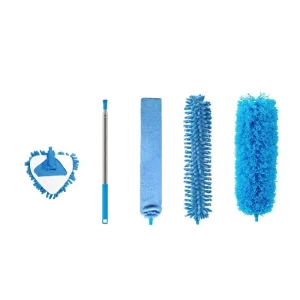 5pcs set Home Clean Duster Set Adjustable 2.5m Microfiber Magic Fiber Cleaning duster Mini Extendable Feather Dusters