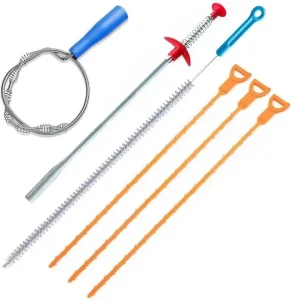 6 Pack Clog Remover Drain Relief Auger Cleaner Tool Drain Cleaner Tool Set Drain Clog Remover Set Cleaning Brush