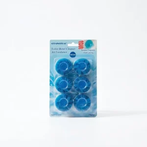 6 Pack Toilet Bowl Cleaner Tablets Deodorizer Blocks Fresh Scent 50g Blue
