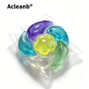 6-in-1 Disposable Apparel Laundry Capsules 6-Chamber All-Liquid Antibacterial Scent Color Anti-Static