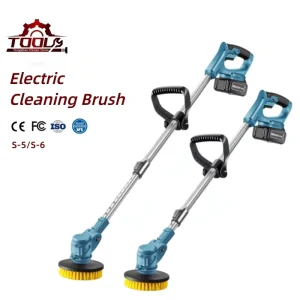 6 in 1 Electric Spin Scrubber Cordless Cleaning Brush with Telescopic Long Handle Shower Scrubber for Bathroom Kitchen & Gutter