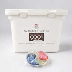6-in-1 Laundry Detergent Pods Dissolvable Gel Washing Tablets Long-Lasting Fragrance