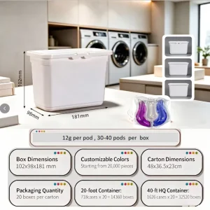 6 in 1 Laundry Detergent Pods Scent Booster Beads Fragrance Cloth Washing Laundry Capsules