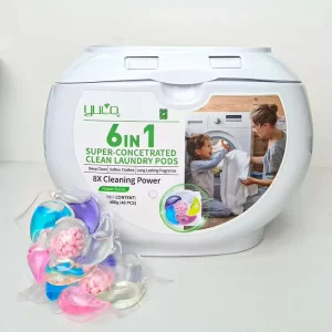6-in-1 Laundry Pods Deep Clean Odor Mold Blood Stain Remover Color Protective Laundry Detergent Bead Capsule Pods