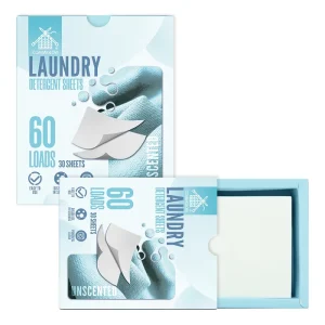 60 Loads Travel-Friendly Liquidless Laundry Detergent Sheets Quick-Dissolving