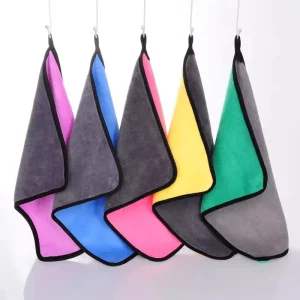 600 GSM Square Microfiber Car Cleaning Towels Auto Detailing Cloths for Polishing and Drying OEM/ODM Supply