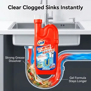 600g Drain Cleaner Gel Pipe Declogger for Kitchen Sinks and Bathrooms Private Label