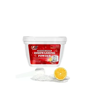 600g Solid Eco Friendly Dishwashing Powder Deep Stain Removal Grease Decomposition for Plates Tableware Kitchen
