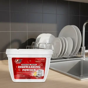 600g Solid Eco-Friendly Dishwashing Powder White Powerful Stain Removal Bulk Restores Clean Shiny Look Kitchenware Use 5%-15%
