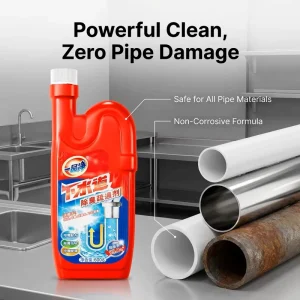 600ml Non-Corrosive Drain Pipe Cleaner with Odor Neutralizer