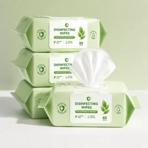 60Pcs 45gsm Alcohol Free Non Woven Disinfecting Wipes Extra Soft Antibacterial Gentle on Skin