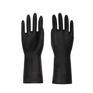 60g PVC Kitchen Gloves, Powder-Free, Black, Waterproof, Car Wash and Cleaning Gloves