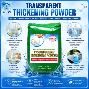 6502Transparent Thickening Powder High Transparency Surfactant Resistant Thickener for Laundry Detergent and Dishwashing Liquid