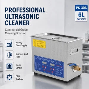 6L Commercial Ultrasonic Cleaner Digital Cleaning Machine for Jewelry Dental Optical Lab Workshop Use