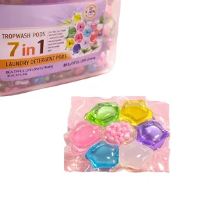 7 in 1 Disposable Laundry Pods 10g Hypoallergenic Long Lasting Floral Scent Booster Beads Effective Laundry Care OEM ODM