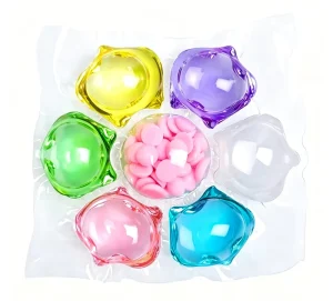 7 in 1 Flower Laundry Detergent Pods with Scent Booster Beads Bulk Concentrated Washing Capsules OEM Private Label Eco Friendly