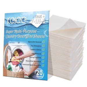 7-in-1 Laundry Detergent Cleaning Sheets with Color and Dirt Catcher
