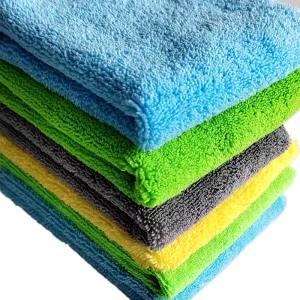 70 30Manufacture High Quality Microfiber Thick Colorful Soft Long Short Piles Strong Water Absorption Cleaning Cloth for Car