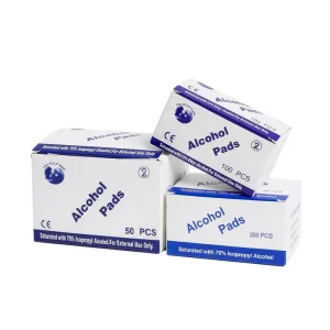 70% Alcohol Individually Wrapped 100-Piece Nonwoven Alcohol Swabs for Industrial Tool and Equipment Wiping
