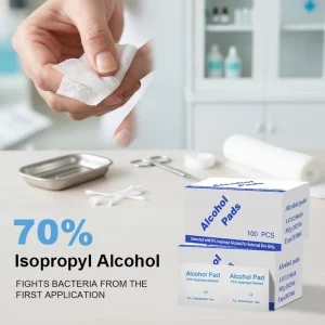 70% Isopropyl Alcohol Individually Wrapped 100-Piece Wipes for Disinfection