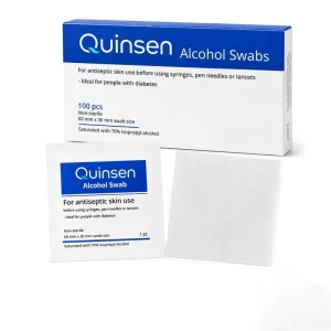 70% Isopropyl Disposable Alcohol Prep Pads 100pcs Individually Wrapped Skin Cleansing Wipes