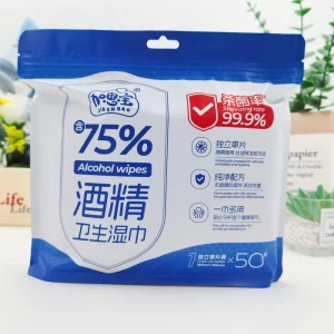 75% Alcohol Antibacterial Wipes Individually Wrapped Disposable Single-Use OEM