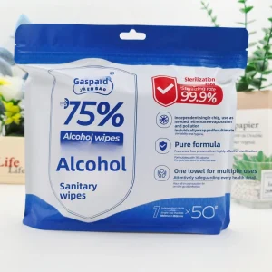 75% Alcohol Disinfection Wipes Individually Wrapped Single Sheet Disposable Wet Tissues