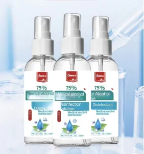 75% Alcohol Fragrant Transparent Medical Disinfection Spray Hand Sanitizer 100ml Portable Kills 99.99% Germs Safe