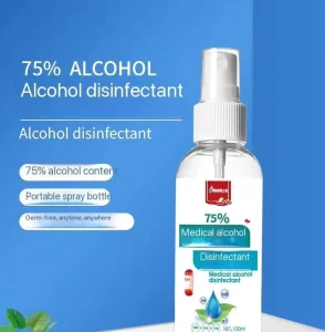 75% Alcohol Fragrant Transparent Spray Hand Sanitizer 100ml Portable Kills 99.99% Germs Safe Effective Customizable