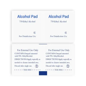 75% Alcohol Individually Wrapped 100pcs Alcohol Wipes for Home Care and Daily Surface Cleaning
