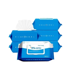 75% Alcohol Nonwoven Medical Unscented Disinfecting Wet Wipes 50 Pieces per Pack