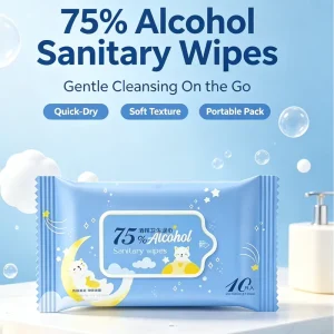 75% Alcohol Nonwoven Patient Cleaning Wipes 20x15cm for Hospital Travel and Home Disinfection