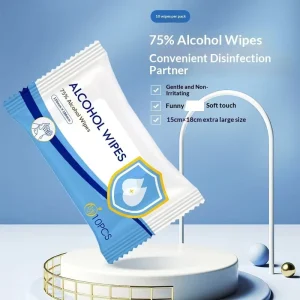 75 Degree Disinfection Alcohol Wipes Spunlace Material Model SJ 001 Small Package Portable 10 Smoke Small Bag Wipes
