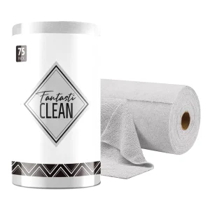 75 Pack Eco Friendly Microfiber Roll Cleaning Cloths Tear Away Reusable & Washable 175gsm for Car Kitchen Bathroom