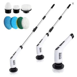 7&9 in 1 Electric Cleaning Brush Bathroom Extension Handle Spin Scrubber Cordless Cleaning Brushes