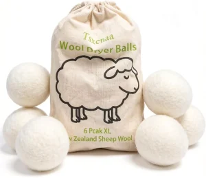 7cm White 100% Natural New Zealand Wool Dryer Balls Premium Reusable ISO Certified 3+ Pack Softener Reduces Static Helps Dry