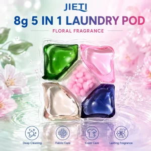 8 g Floral Fragrance 5-in-1 Washing Pods Laundry Detergent Pods Deep Cleaning Long Freshness
