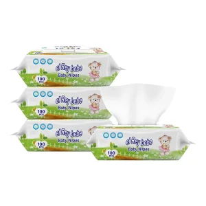 80/100-Piece Alcohol-Free Unscented Wet Wipes for Sensitive Skin, Facial Cleansing and Baby Care, OEM/ODM