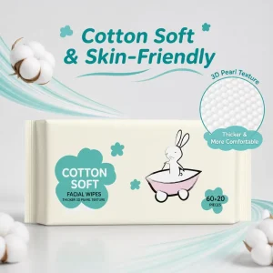 80 Count 60+20 Bonus Facial Cotton Soft Towel 3D Pearl Texture Thickened Infant Suitable Cotton Soft Face Towel