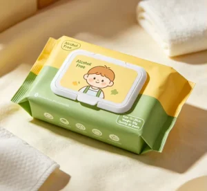 80 Count Ultra Fluffy Alcohol Free Nonwoven Baby Wipes Non Irritating Daily Household Skin Care Cleansing