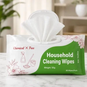 80 Pcs Skin Friendly Antibacterial Antiseptic Home Wet Wipes Alcohol Free Non Irritating Daily Kitchen Bathroom Cleansing
