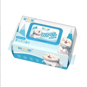 80 Piece Custom Baby Cleansing Wipes Eco Friendly 10 Pack Boxed Support