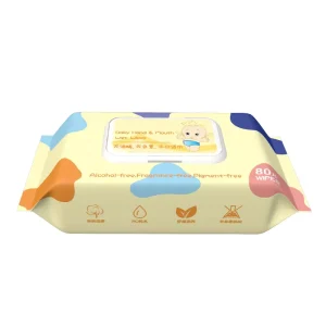 80 Sheet Eco Friendly Non Scented Cartoon Style Baby Wet Wipes Customizable Logo Pocket Wet Tissue Cleansing Wipes