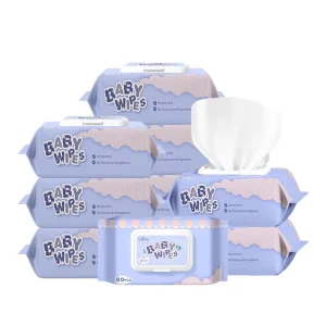 80PCS Organic Eco-Friendly Baby Wet Wipes for Cleansing Soft Fragrance Skin-Friendly 15x20cm