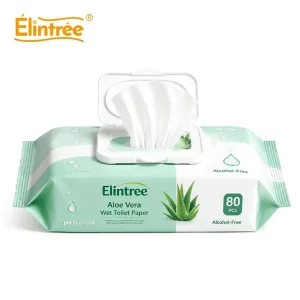 80pcs Flushable Wet Wipes Aloe Vera Scent Antiseptic Cleaning Wipes for Men and Women Manufacture Best Selling