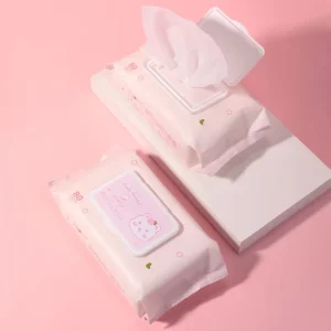 80pcs Pack Organic Facial Wet Tissue Paper Gentle Skin Cleansing Wet Wipes for Face Body Hand Cherry Flavor SY927
